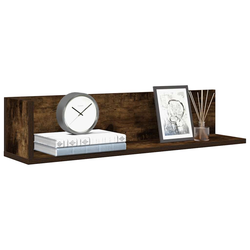 vidaXL Wandregale 2 Stk. Räuchereiche 75x16,5x16,5 cm Holzwerkstoff