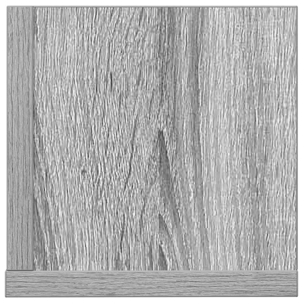 vidaXL Wandregale 2 Stk. Grau Sonoma 75x16,5x16,5 cm Holzwerkstoff
