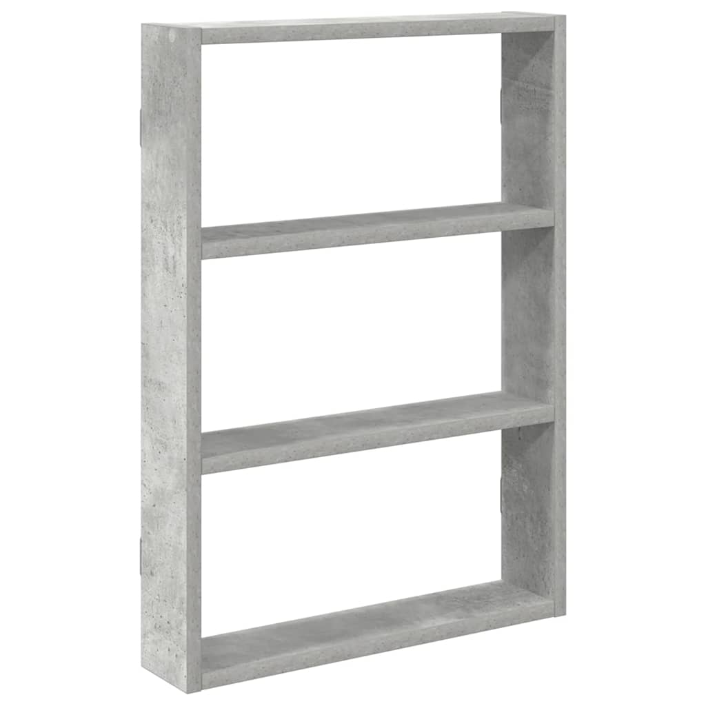 vidaXL Wandregal Betongrau 43x9x60 cm Holzwerkstoff