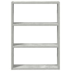 vidaXL Wandregal Betongrau 43x9x60 cm Holzwerkstoff