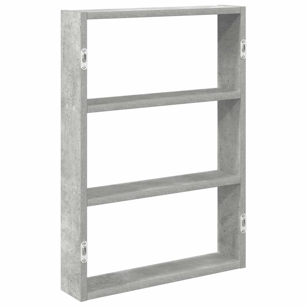 vidaXL Wandregal Betongrau 43x9x60 cm Holzwerkstoff