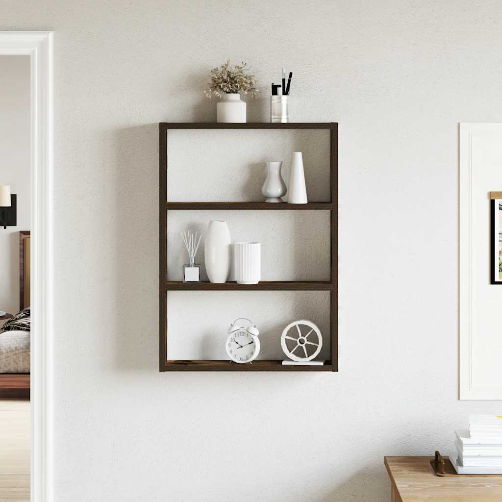 vidaXL Wandregal Räuchereiche 43x9x60 cm Holzwerkstoff