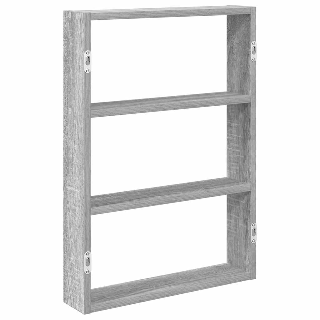 vidaXL Wandregal Grau Sonoma 43x9x60 cm Holzwerkstoff