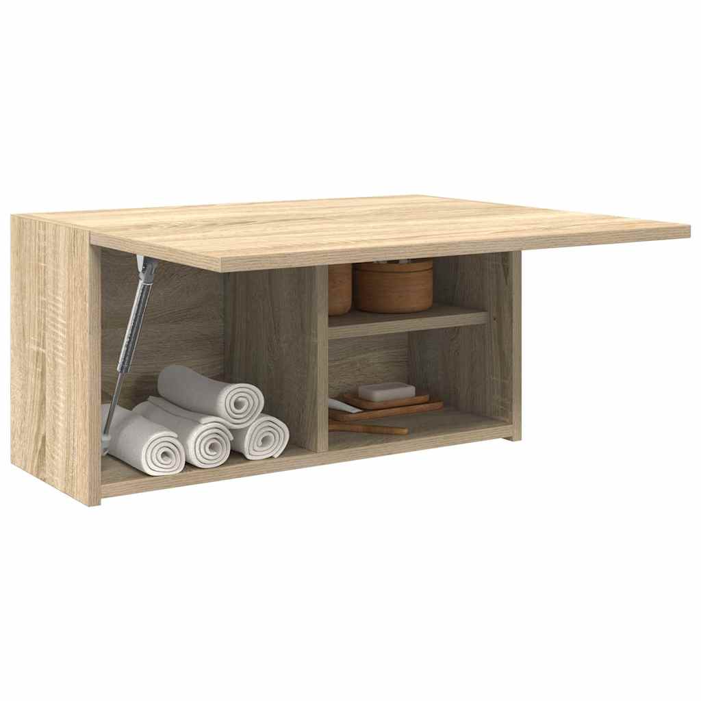 vidaXL Bad-Wandschrank Sonoma-Eiche 60x25x30 cm Holzwerkstoff