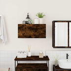 vidaXL Bad-Wandschrank Räuchereiche 60x25x30 cm Holzwerkstoff