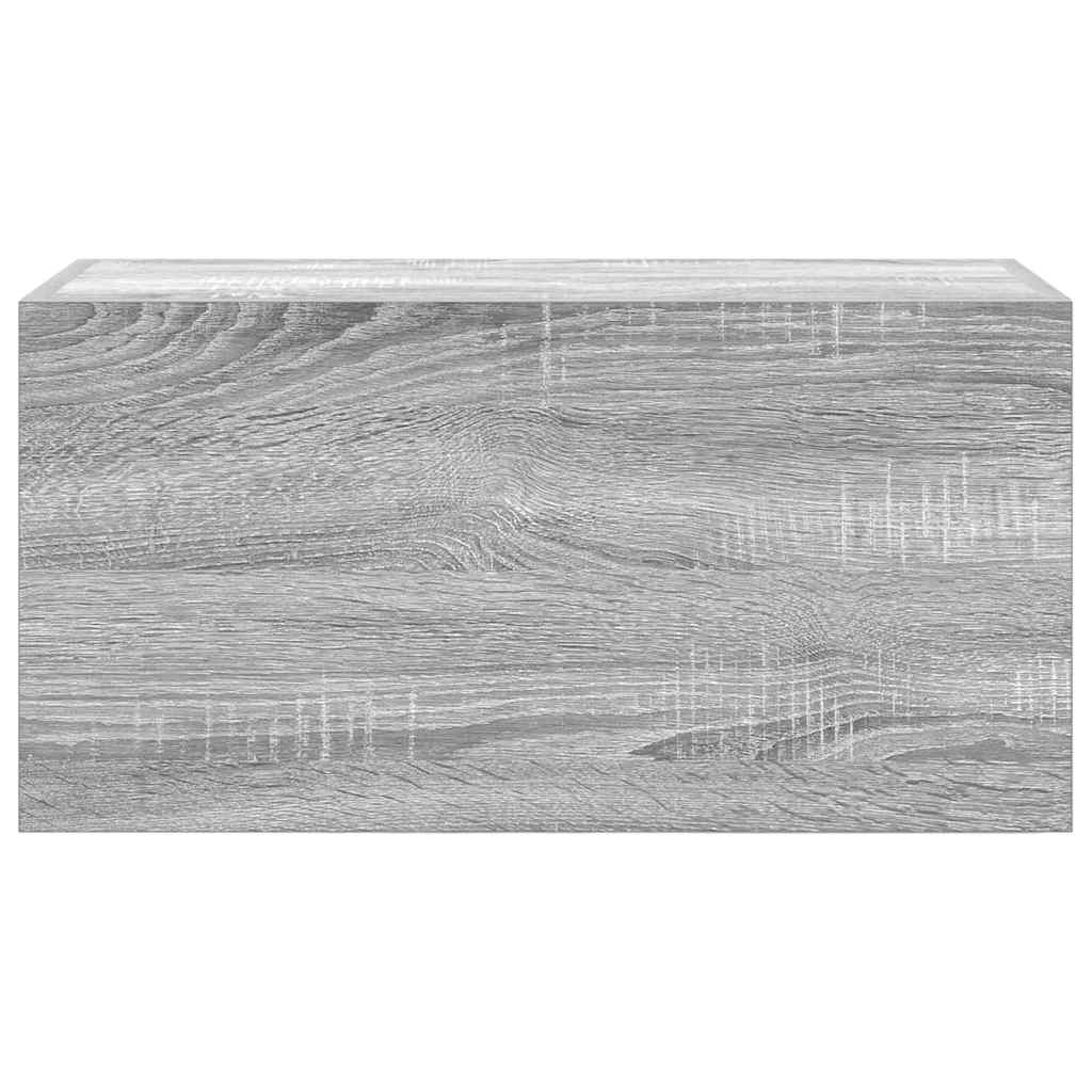 vidaXL Bad-Wandschrank Grau Sonoma 60x25x30 cm Holzwerkstoff