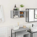 vidaXL Bad-Wandschrank Grau Sonoma 60x25x30 cm Holzwerkstoff