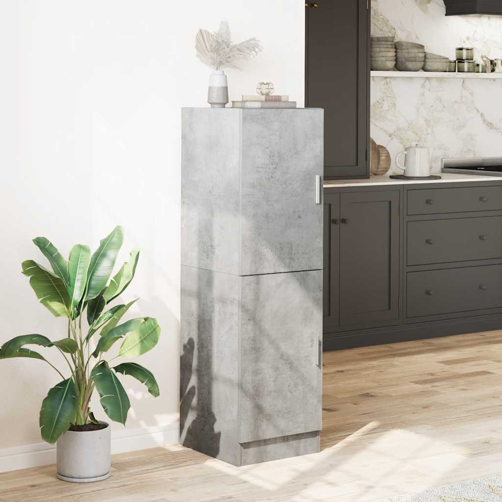 vidaXL Küchenschrank Betongrau 38x41,5x131,5 cm Holzwerkstoff