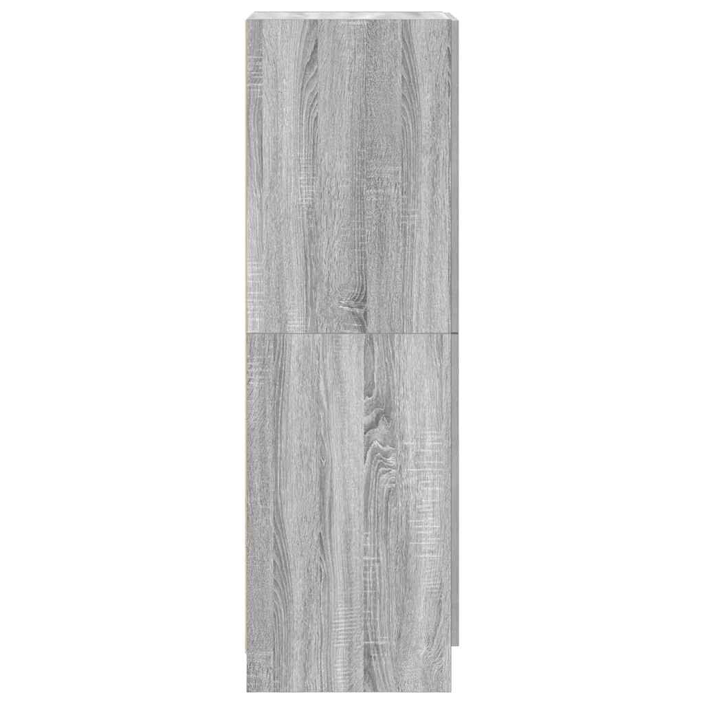 vidaXL Küchenschrank Grau Sonoma 38x41,5x131,5 cm Holzwerkstoff