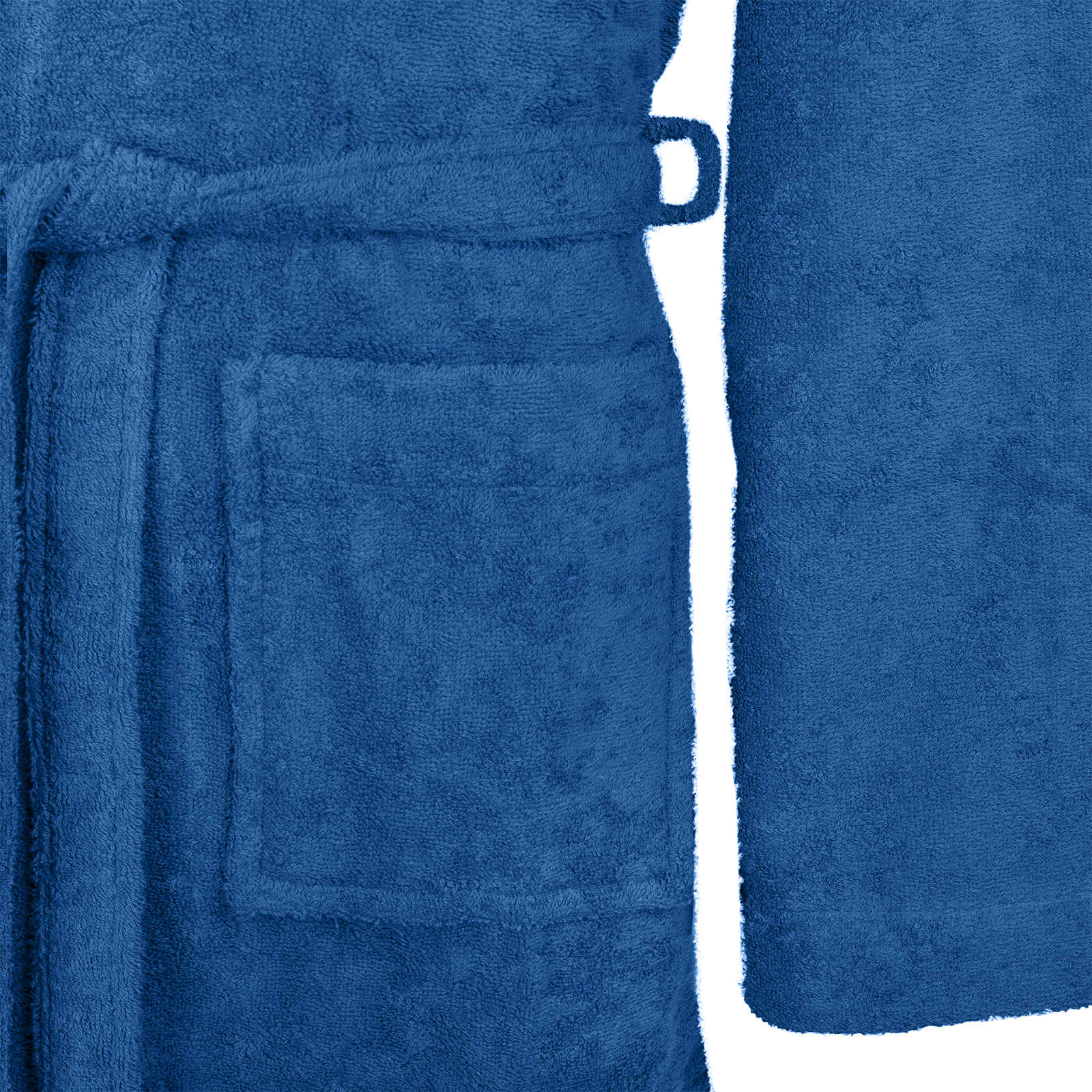 vidaXL Bademantel KINN Blau L Baumwolle