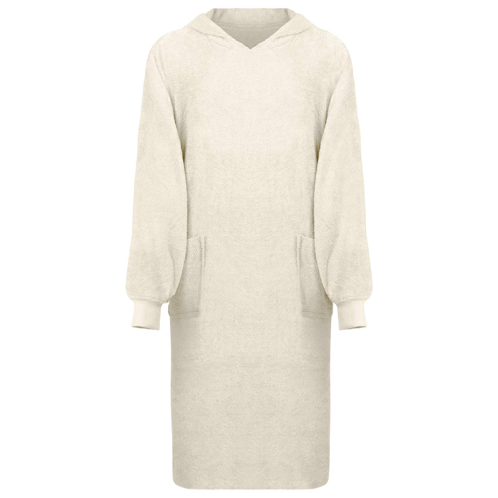 vidaXL Decken-Hoodie KINN Creme XL Baumwolle