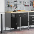 vidaXL Werkbank mit Schubladen 2 pcs Schwarz und Grau 100 x 55 x 85 cm