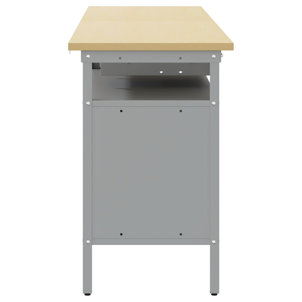 vidaXL Werkbank-Set mit Schubladen 2 pcs Rot und Grau 200 x 55 x 85 cm