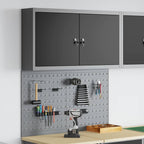 vidaXL Werkzeugschrank-Set 3 pcs Schwarz Pulverbeschichteter Stahl