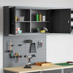 vidaXL Werkzeugschrank-Set 3 pcs Schwarz Pulverbeschichteter Stahl