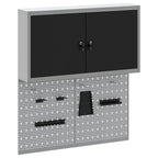vidaXL Werkzeugschrank-Set 3 pcs Schwarz Pulverbeschichteter Stahl