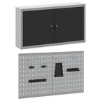 vidaXL Werkzeugschrank-Set 3 pcs Schwarz Pulverbeschichteter Stahl