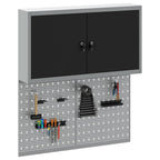 vidaXL Werkzeugschrank-Set 3 pcs Schwarz Pulverbeschichteter Stahl