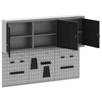 vidaXL Werkzeugschrank-Set 5 pcs Schwarz Pulverbeschichteter Stahl