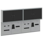 vidaXL Werkzeugschrank-Set 6 pcs Schwarz Pulverbeschichteter Stahl