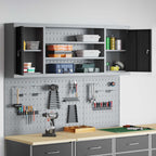 vidaXL Werkzeugschrank-Set 4 pcs Schwarz Pulverbeschichteter Stahl