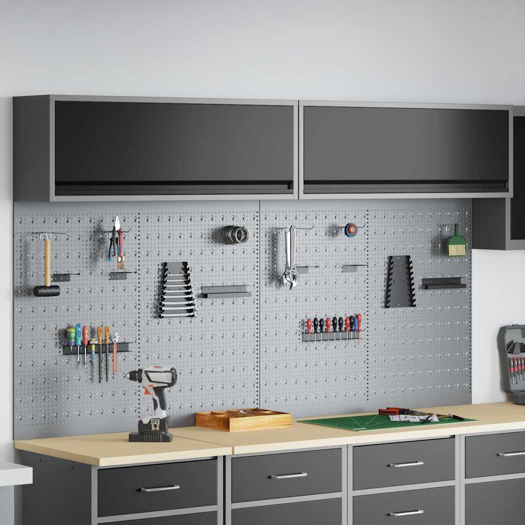 vidaXL Werkzeugschrank-Set 6 pcs Schwarz Pulverbeschichteter Stahl