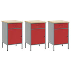 vidaXL Werkbank mit Schubladen 8 pcs Rot Ingenieure Holz und Stahl
