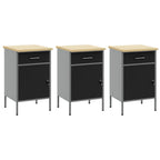 vidaXL Werkbank mit Schubladen 7 pcs Schwarz Ingenieure Holz und Stahl