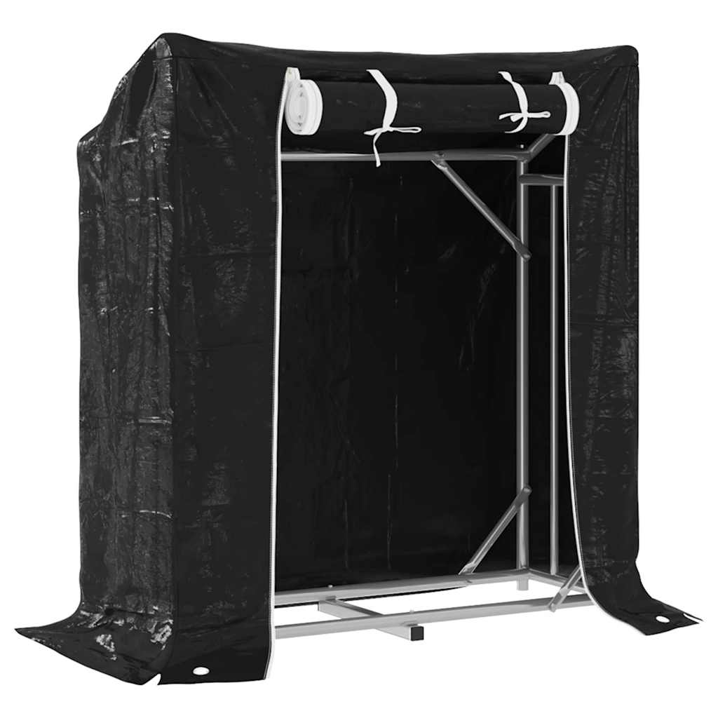 vidaXL Brennholzregal mit Regenschutz 100,5x40,5x110,5 cm