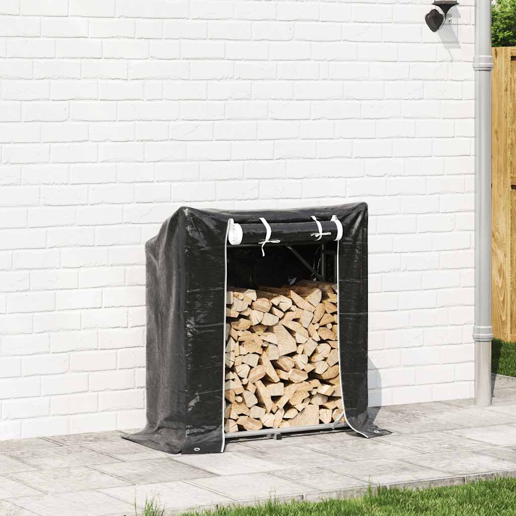 vidaXL Brennholzregal mit Regenschutz 100,5x40,5x110,5 cm