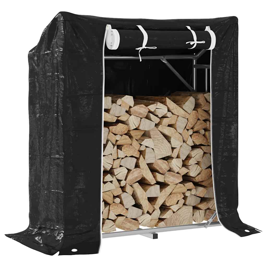 vidaXL Brennholzregal mit Regenschutz 100,5x40,5x110,5 cm
