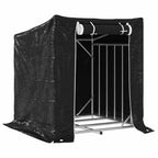 vidaXL Brennholzregal mit Regenschutz 101x61x110,5 cm Verzinkter Stahl