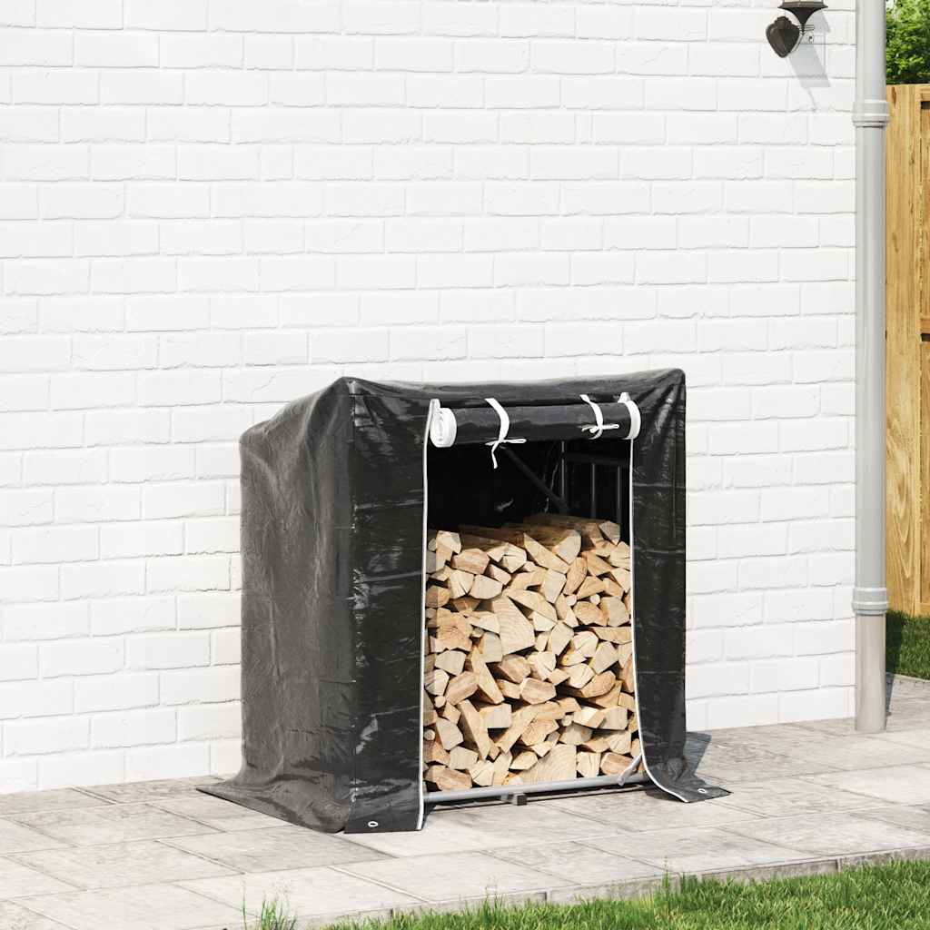 vidaXL Brennholzregal mit Regenschutz 101x61x110,5 cm Verzinkter Stahl