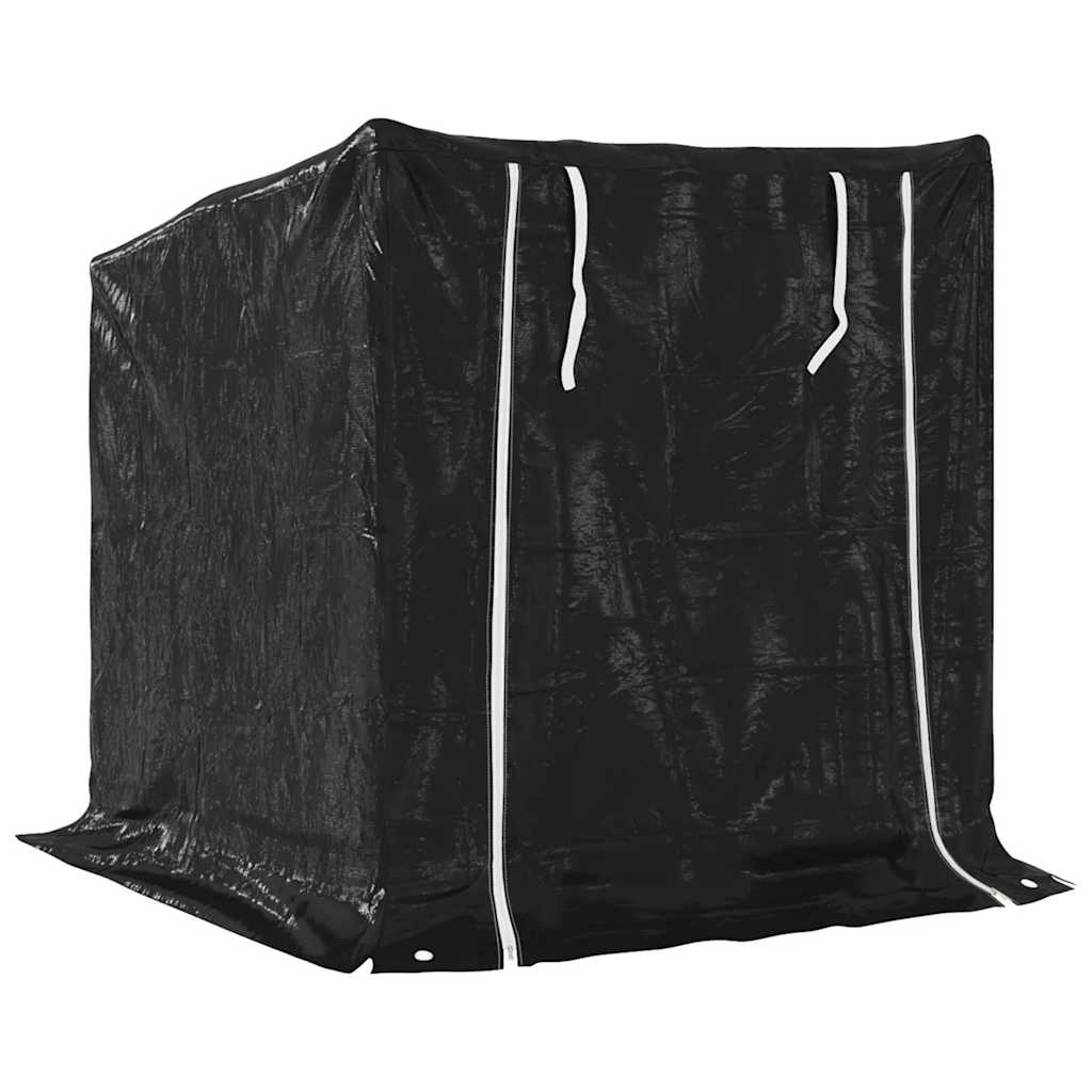 vidaXL Brennholzregal mit Regenschutz 101x61x110,5 cm Verzinkter Stahl