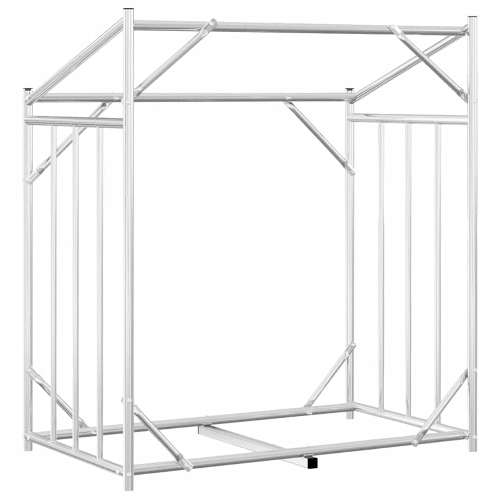 vidaXL Brennholzregal mit Regenschutz 101x61x110,5 cm Verzinkter Stahl