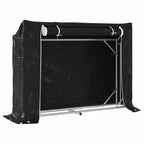 vidaXL Brennholzregal mit Regenschutz 151x40,5x110,5 cm Stahl Verzinkt