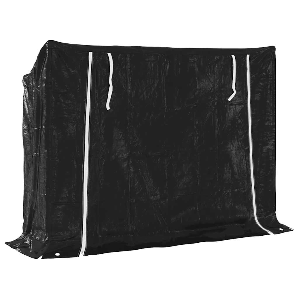 vidaXL Brennholzregal mit Regenschutz 151x40,5x110,5 cm Stahl Verzinkt