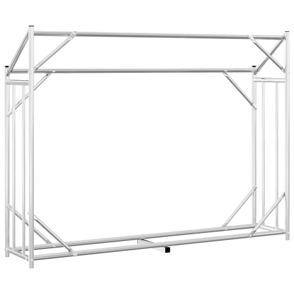 vidaXL Brennholzregal mit Regenschutz 151x40,5x110,5 cm Stahl Verzinkt
