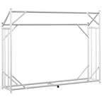 vidaXL Brennholzregal mit Regenschutz 151x40,5x110,5 cm Stahl Verzinkt