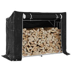 vidaXL Brennholzregal mit Regenschutz 151x40,5x110,5 cm Stahl Verzinkt
