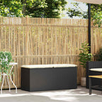 vidaXL Gartenbank mit Kissen Schwarz 110x40x44 cm Poly Rattan