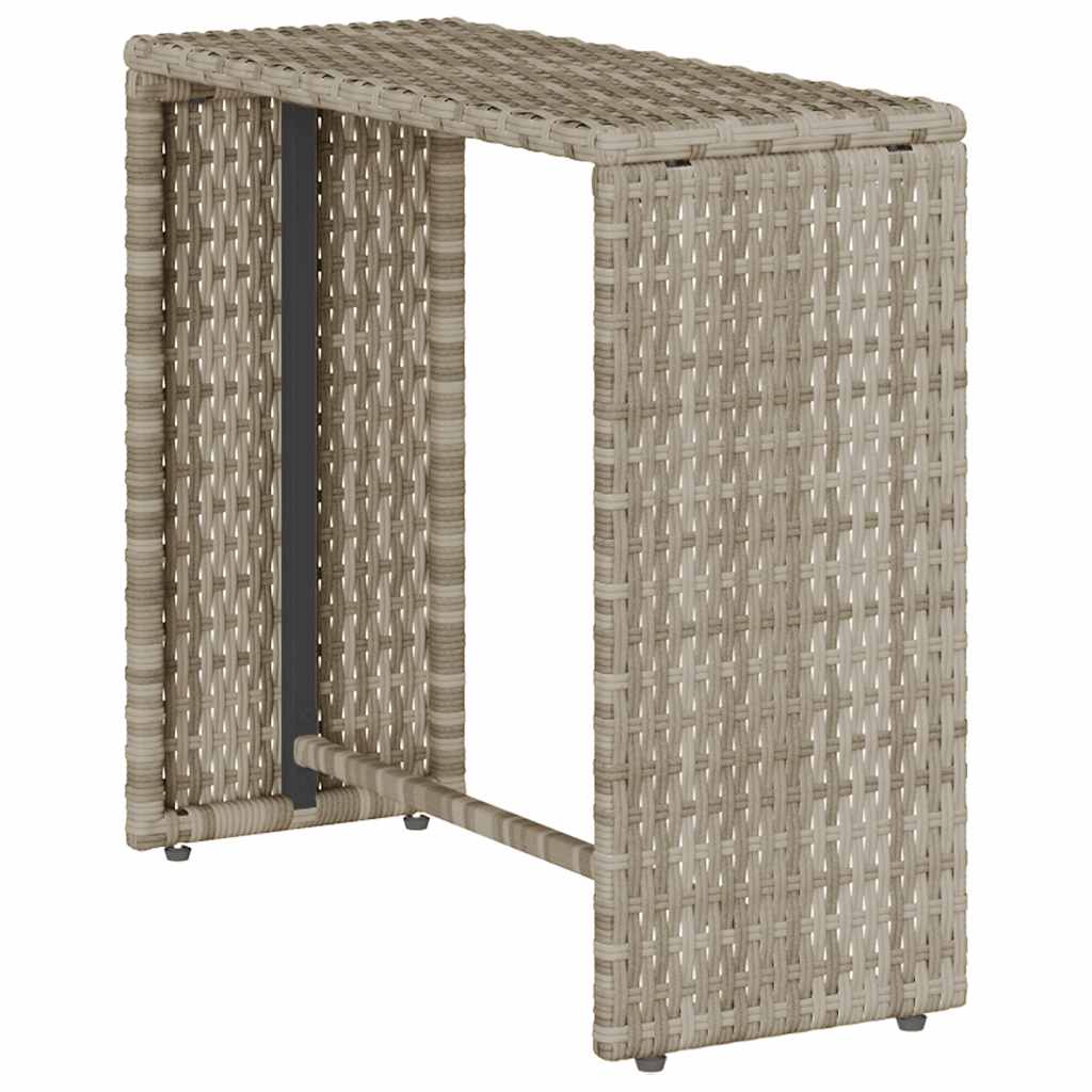 vidaXL 5tlg. Garten-Sofagarnitur Kissen Stapelbar Hellgrau Poly Rattan
