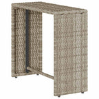 vidaXL 5tlg. Garten-Sofagarnitur Kissen Stapelbar Hellgrau Poly Rattan