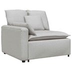 vidaXL Modulares Sofa Endmodul mit Armlehne Kissen Wolkengrau 100 cm