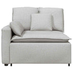 vidaXL Modulares Sofa Endmodul mit Armlehne Kissen Wolkengrau 100 cm