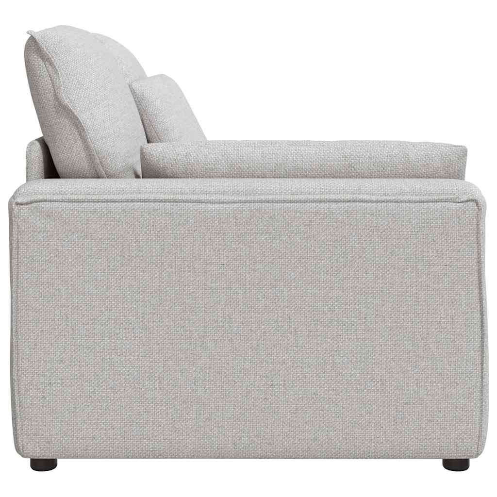 vidaXL Modulares Sofa Endmodul mit Armlehne Kissen Wolkengrau 100 cm
