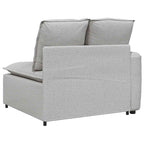 vidaXL Modulares Sofa Endmodul mit Armlehne Kissen Wolkengrau 100 cm