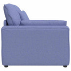 vidaXL Modulares Sofa Endmodul mit Armlehne Kissen Jeansblau 100 cm