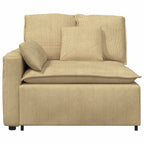 vidaXL Modulares Sofa Endmodul mit Armlehne Kissen Graugrün 100cm