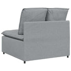 vidaXL Modulares Sofa Mittelmodul mit Kissen Hellgrau 100 cm